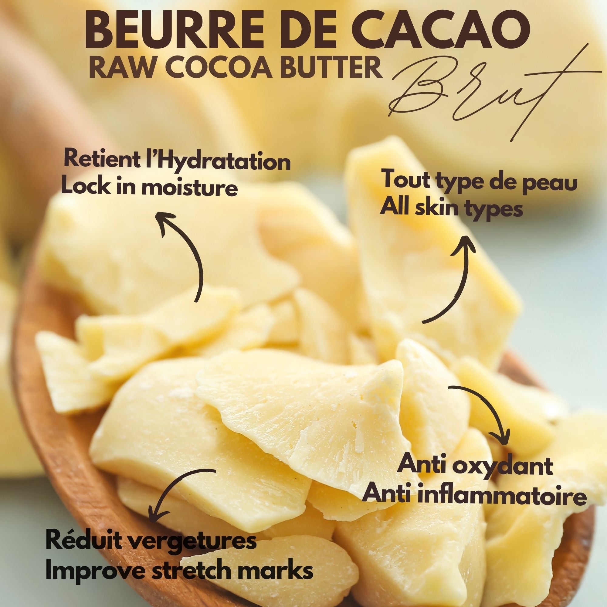 Beurre de Cacao Brut (500g/1kg)